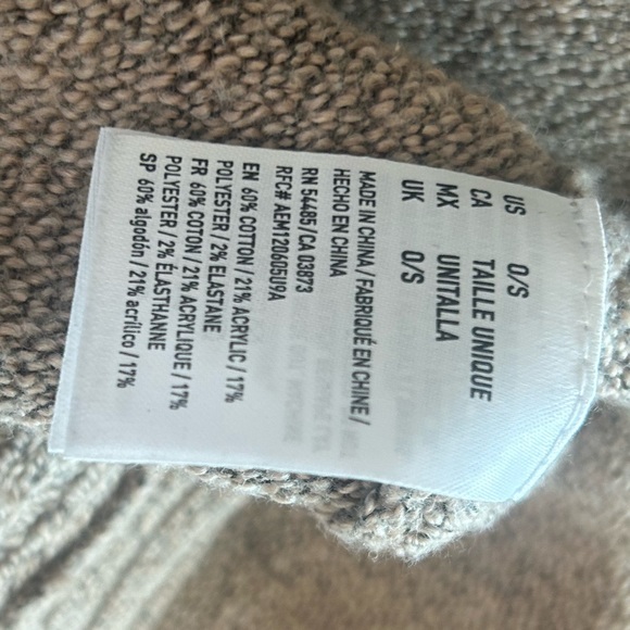 American Eagle One-Size Short-Sleeve Long Shawl-Style Sweater - Picture 9 of 9